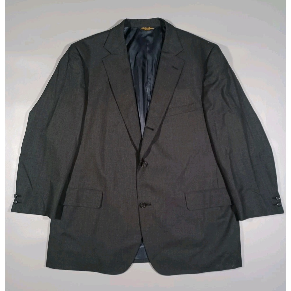 Brooks Brothers Blazer Mens 45R Charcoal Gray‎ Two Button Brooksease Made In USA